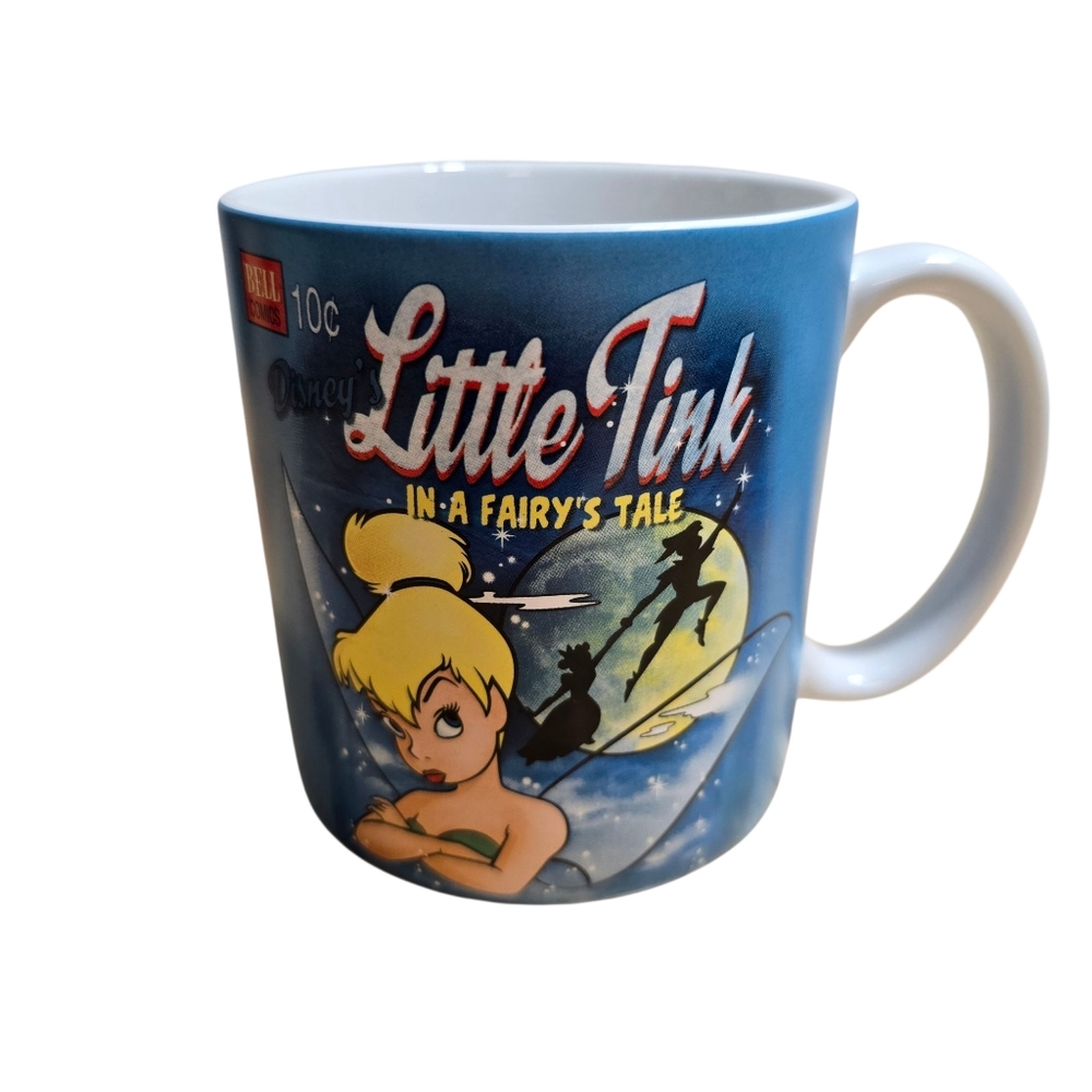 Disney Store LITTLE TINK In a Fairy's Tale Coffee Mug Bell Comics Tinkerbell Lrg